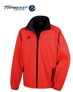 Tempest Red Black Soft Shell Womens Jacket